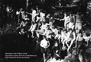 1952 passerelle sur le chemin des Sangles
